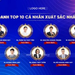 Mẫu Phông nền Backdrop Vinh danh TOP10 cá nhân xuất sắc nhất (Xanh dương) 7 Mau Phong nen Backdrop Vinh danh TOP10 ca nhan xuat sac nhat Xanh duong Slidetot