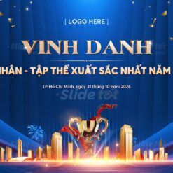 Mẫu Phông nền Backdrop Vinh danh cá nhân tập thể xuất sắc nhất (Xanh dương) 7 Mau phong nen backdrop vinh danh ca nhan tap the xuat sac nhat slidetot 2 1