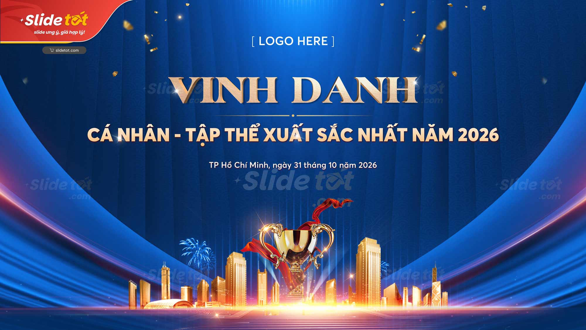 Mẫu Phông nền Backdrop Vinh danh cá nhân tập thể xuất sắc nhất (Xanh dương) 5 Mẫu Phông nền Backdrop Vinh danh cá nhân tập thể xuất sắc nhất (Xanh dương) - Ảnh 3