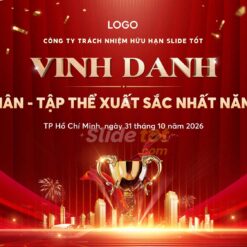 Mẫu Phông nền/Backdrop Vinh danh cá nhân tập thể xuất sắc nhất 7 Mau phong nen backdrop vinh danh ca nhan tap the xuat sac nhat slidetot 2