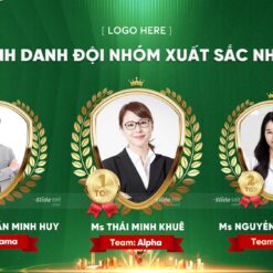 Mẫu Phông nền Backdrop Vinh danh đội nhóm xuất sắc nhất (Xanh lá) 7 Mau phong nen backdrop vinh danh doi nhom xuat sac nhat slidetot 1 2