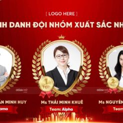 Mẫu Phông nền Backdrop Vinh danh đội nhóm xuất sắc nhất (Đỏ) 7 Mau phong nen backdrop vinh danh doi nhom xuat sac nhat slidetot 2