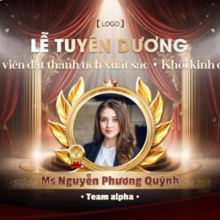 Mẫu tuyên dương nhân viên xuất sắc nhất 7 Mau tuyen duong nhan vien xuat sac nhat Slidetot 2