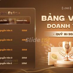 Mẫu vinh danh bảng vàng doanh thu Quý 7 Mau vinh danh bang vang doanh thu Quy Slidetot 2