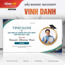 Mẫu vinh danh học sinh thành tích xuất sắc nhất - mẫu PowerPoint Slide Tốt