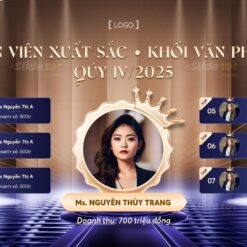 Mẫu vinh danh nhân viên xuất sắc nhất Quý 7 Mau vinh danh nhan vien xuat sac nhat quy slidetot 2