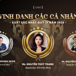 Mẫu vinh danh Top3 cá nhân xuất sắc Quý 7 Mau vinh danh top 3 ca nhan xuat sac quy slidetot