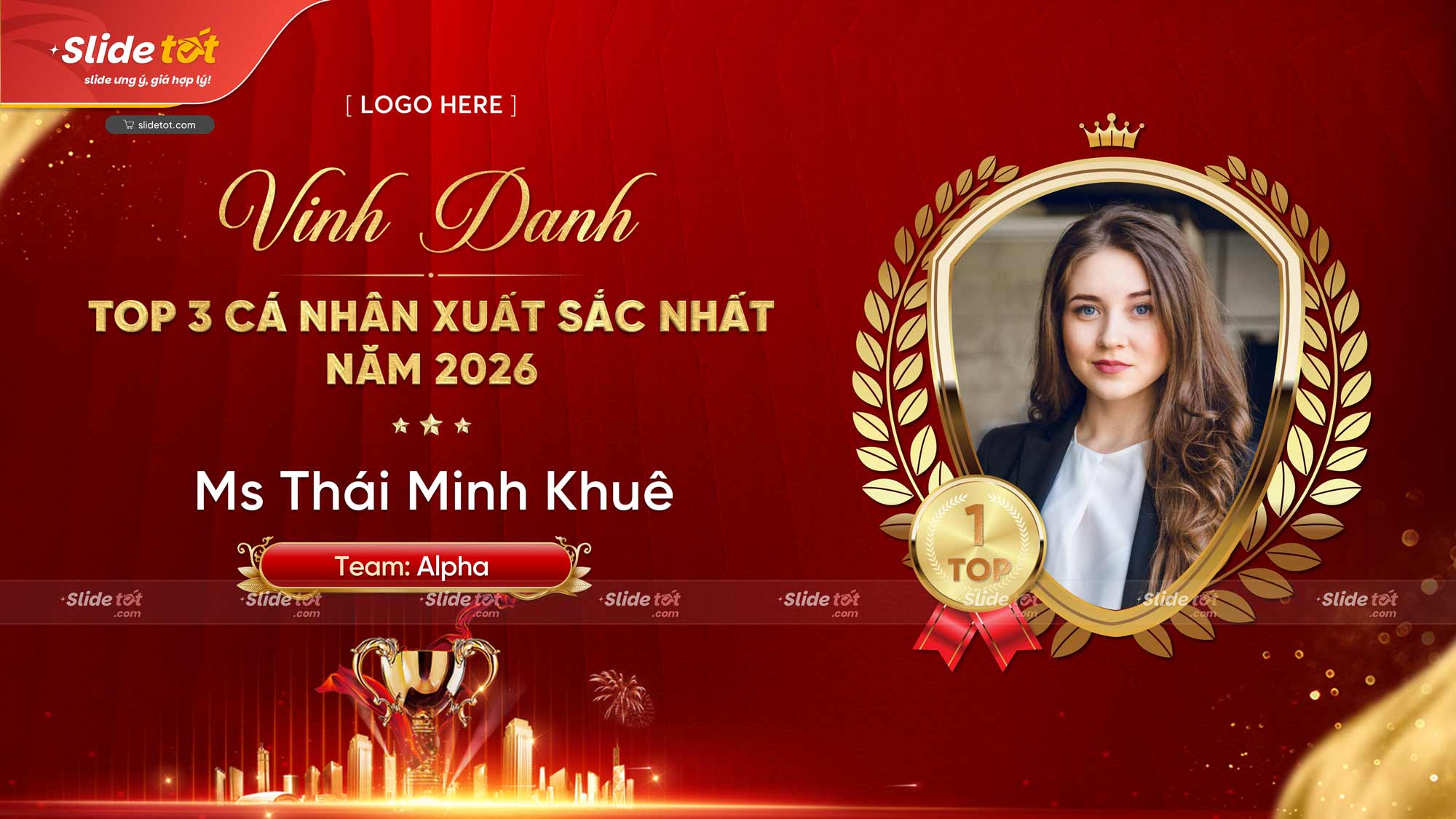 Mẫu Vinh danh Top3 cá nhân xuất sắc nhất (Đỏ) 5 Mẫu Vinh danh Top3 cá nhân xuất sắc nhất (Đỏ) - Ảnh 3