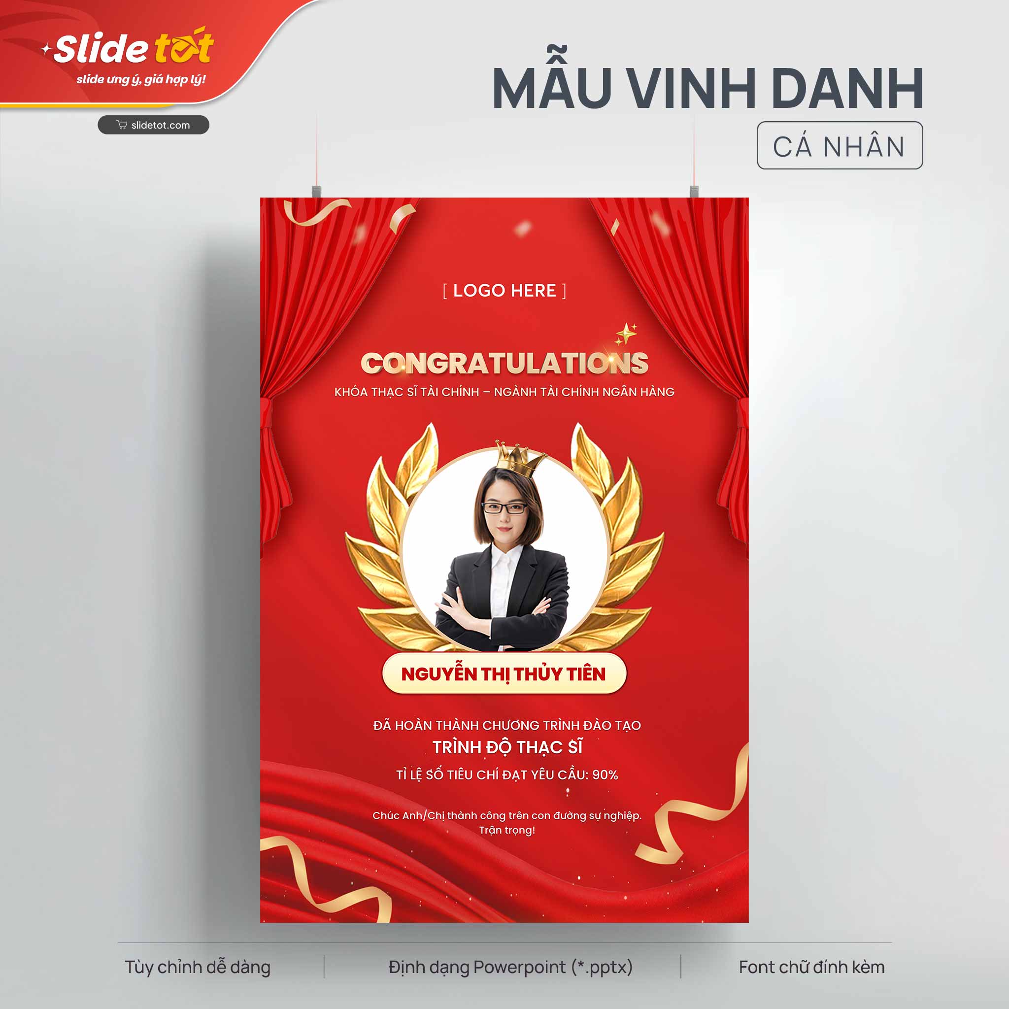 Mẫu Poster Vinh danh cá nhân 3 Mẫu Poster Vinh danh cá nhân - Slide Tốt