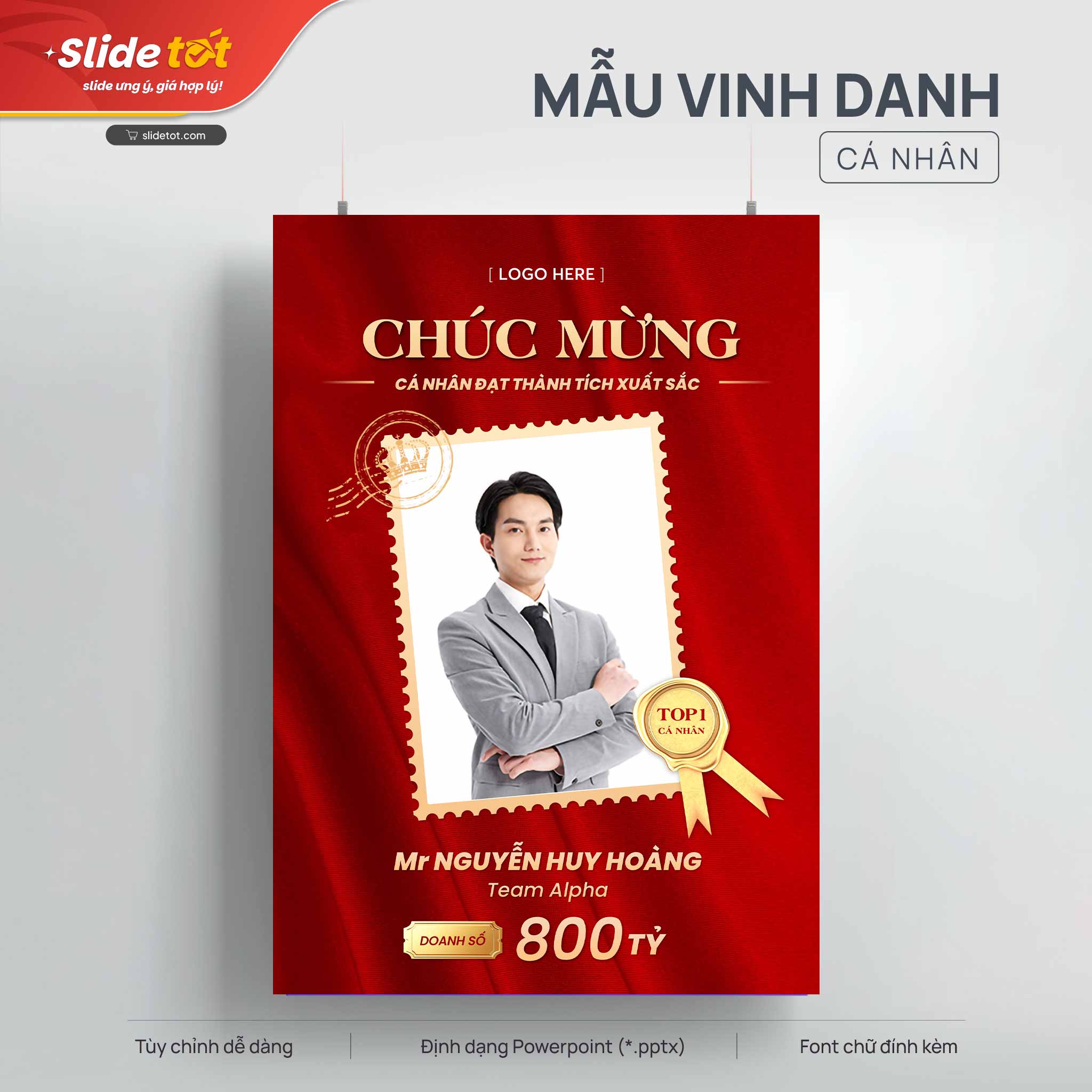 Mẫu Poster Vinh danh cá nhân 3 Mẫu Poster Vinh danh cá nhân - Slide Tốt
