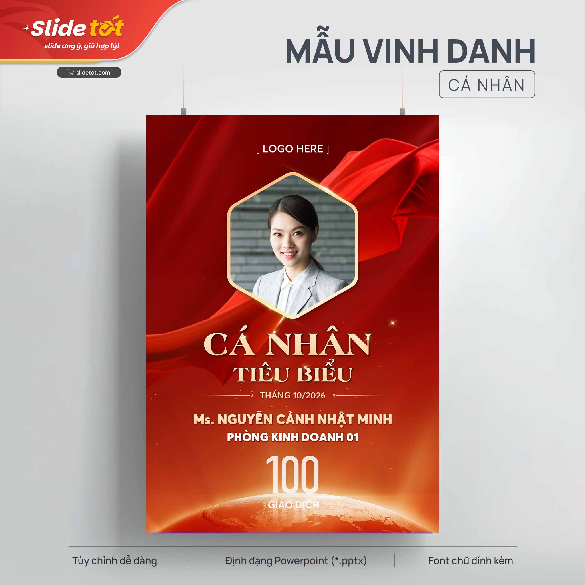 Mẫu Poster Vinh danh cá nhân 3 Mẫu Poster Vinh danh cá nhân - Slide Tốt