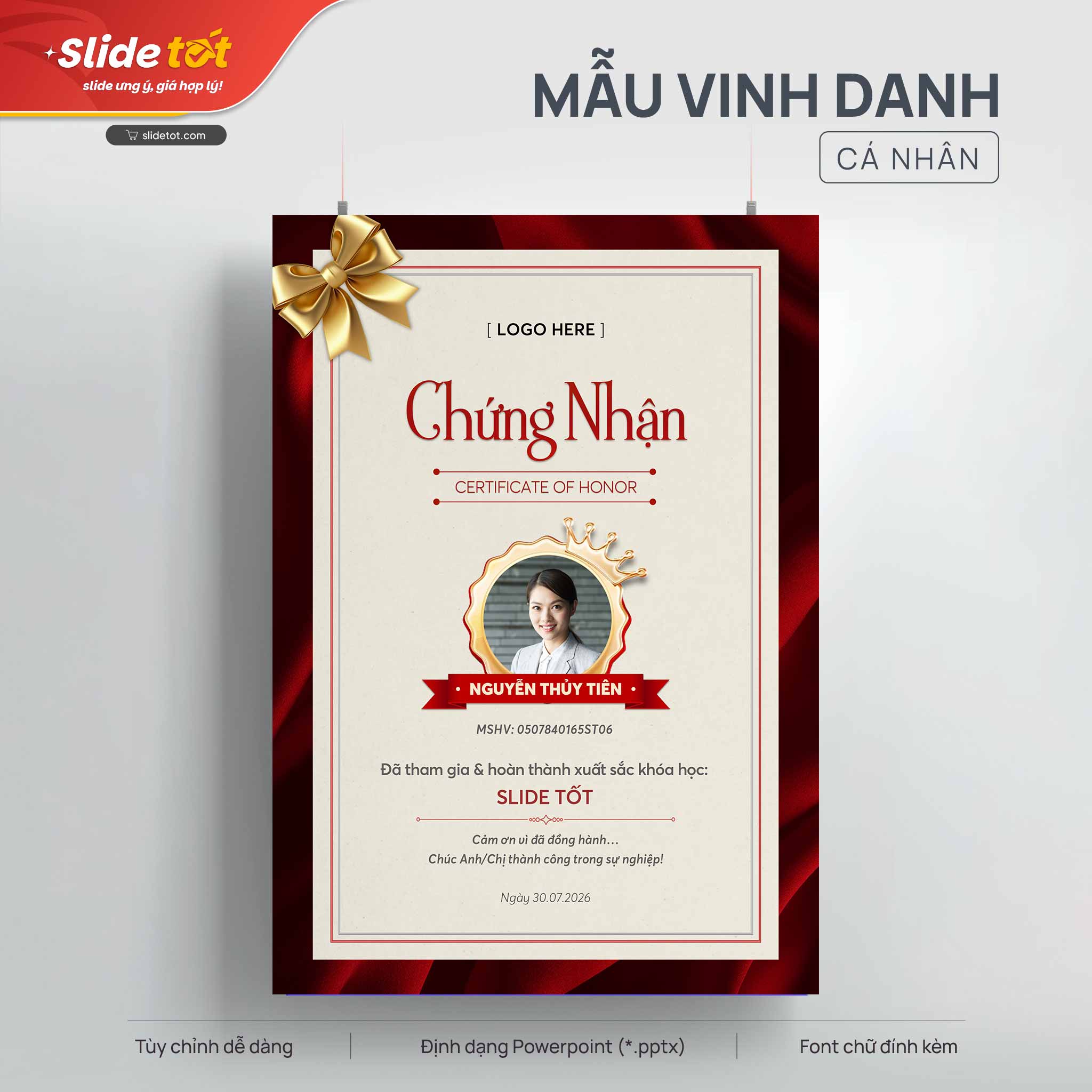 Mẫu Poster Vinh danh cá nhân 3 Mẫu Poster Vinh danh cá nhân - Slide Tốt