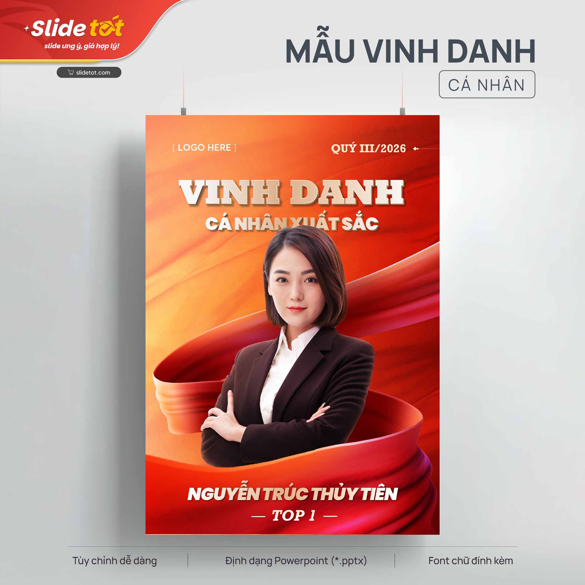Mẫu Poster Vinh danh cá nhân 3 Mẫu Poster Vinh danh cá nhân - Slide Tốt