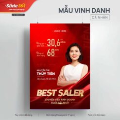 Mẫu Poster Vinh danh cá nhân xuất sắc - Slide Tốt