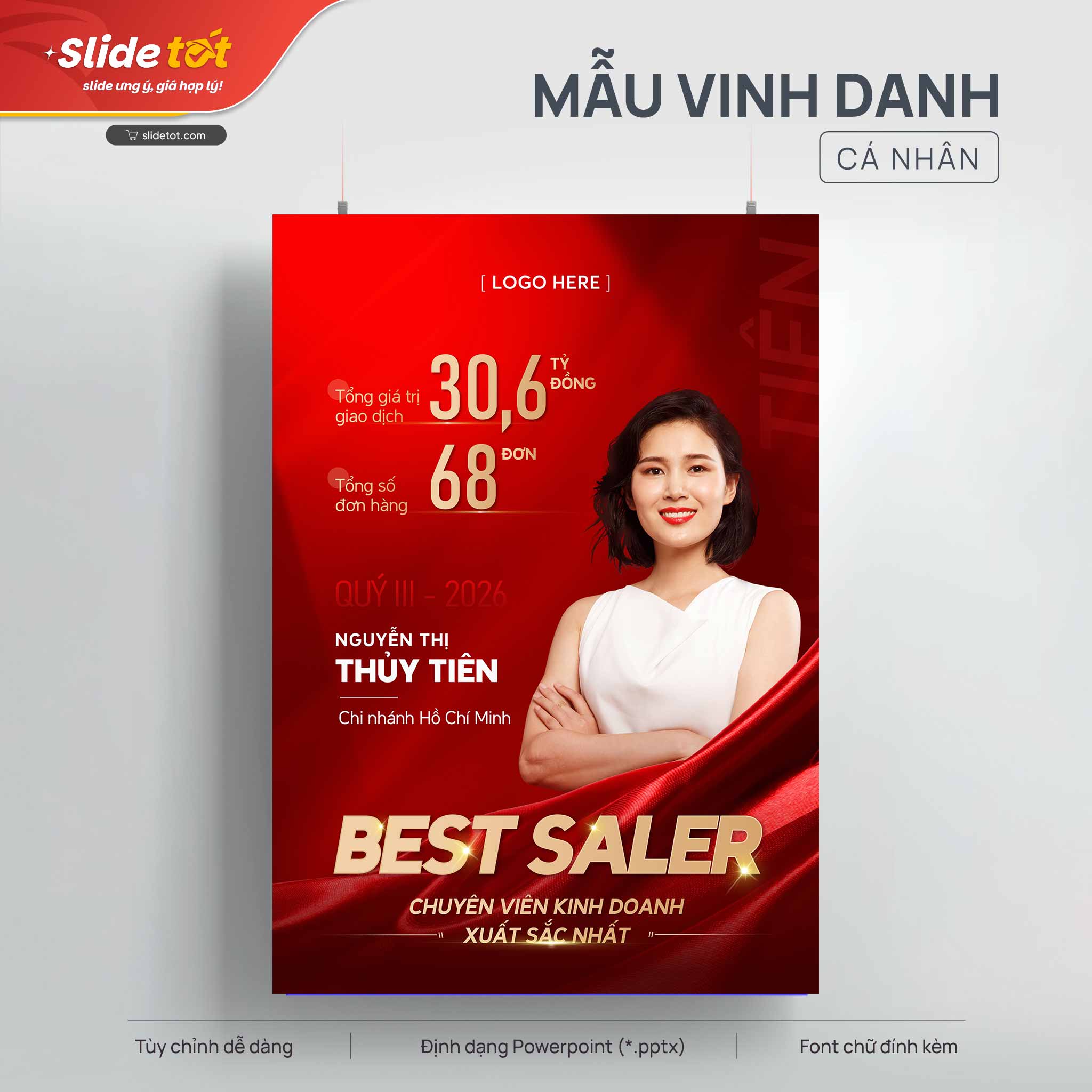 Mẫu Poster Vinh danh cá nhân xuất sắc 3 Mẫu Poster Vinh danh cá nhân xuất sắc - Slide Tốt
