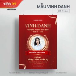 Mẫu Poster Vinh danh cá nhân xuất sắc - Slide Tốt