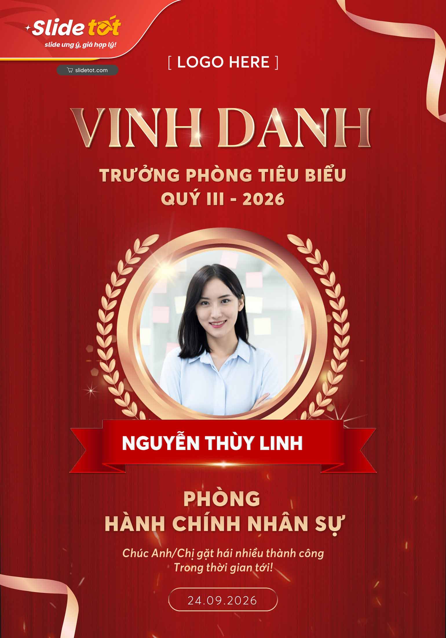 Mẫu Poster Vinh danh cá nhân xuất sắc 5 Mẫu Poster Vinh danh cá nhân(10) - Slidetot