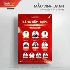 Mẫu Poster Vinh danh Top10 xuất sắc nhất - Slide Tốt
