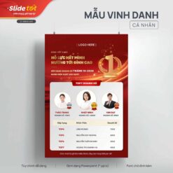 Mẫu Poster Vinh danh Top7 xuất sắc nhất - Slide Tốt