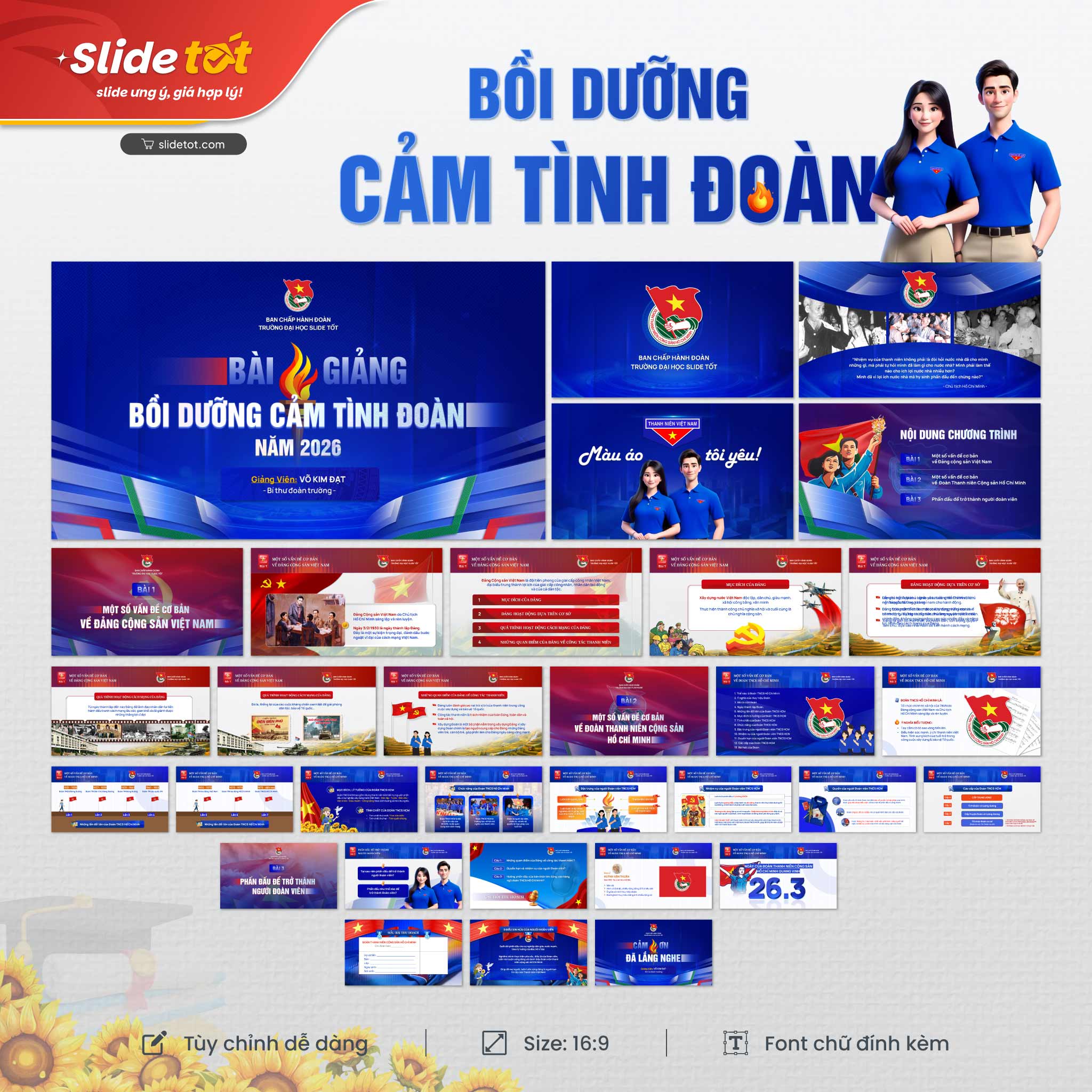 Mẫu Slide Bồi dưỡng cảm tình Đoàn 3 Mẫu Slide Bồi dưỡng cảm tình Đoàn