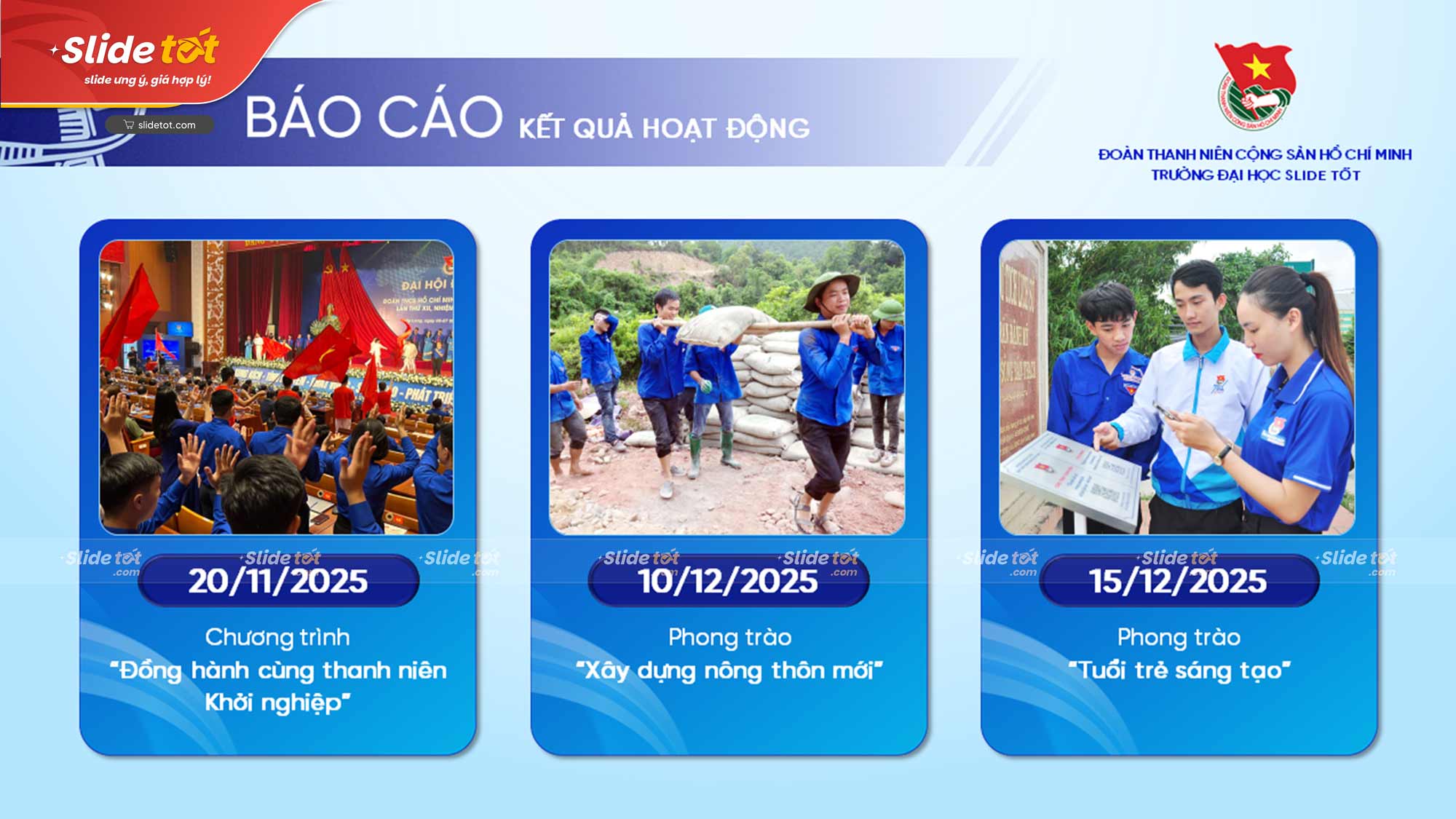 Mẫu Slide Đại hội Đoàn thanh niên cộng sản Hồ Chí Minh 8 Mẫu Slide Đại hội Đoàn thanh niên cộng sản Hồ Chí Minh - Ảnh 6