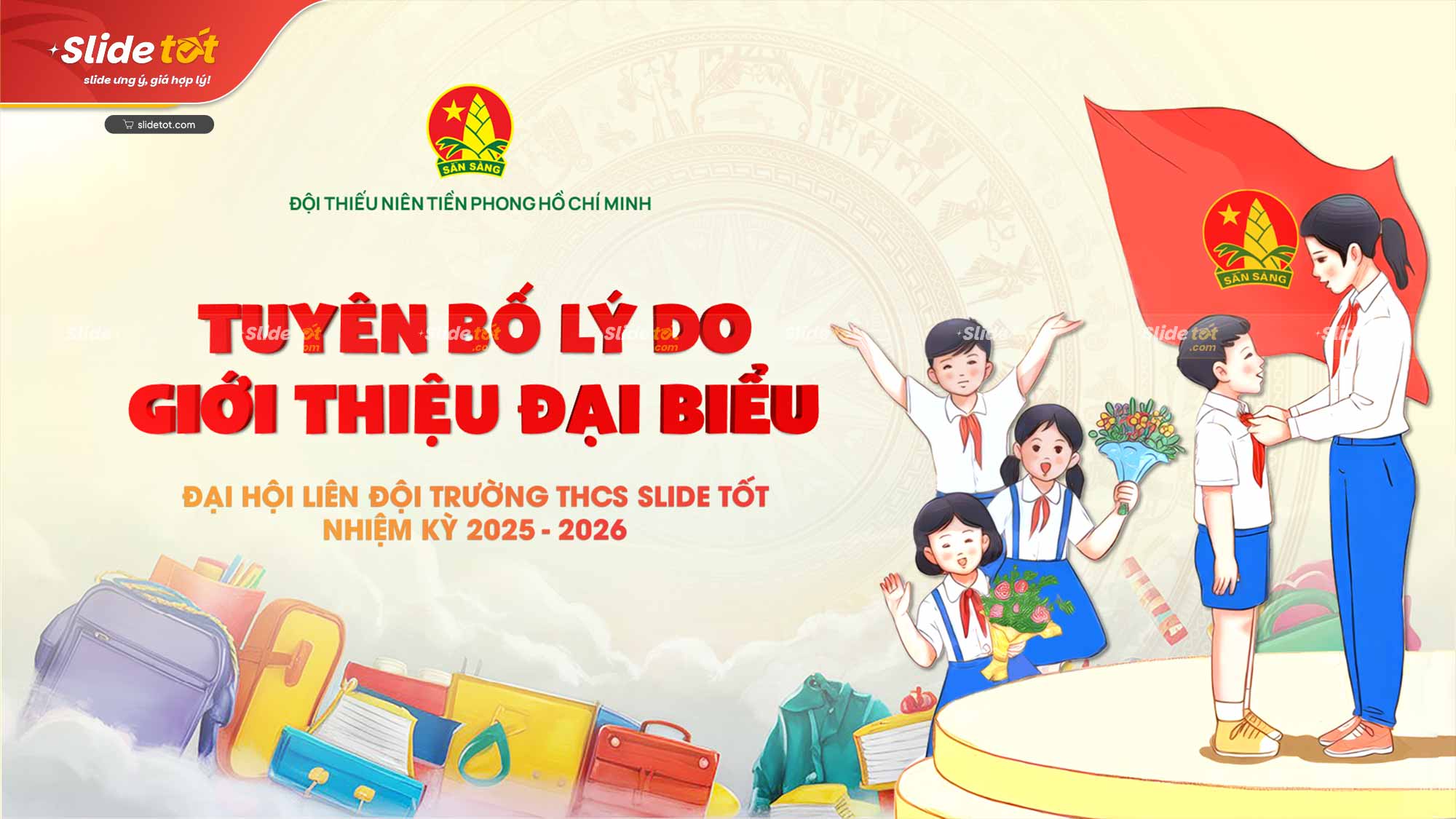 Mẫu Slide Đại hội Đội thiếu niên tiền phong Hồ Chí Minh 5 Mẫu Slide Đại hội Đội thiếu niên tiền phong Hồ Chí Minh - Ảnh 3