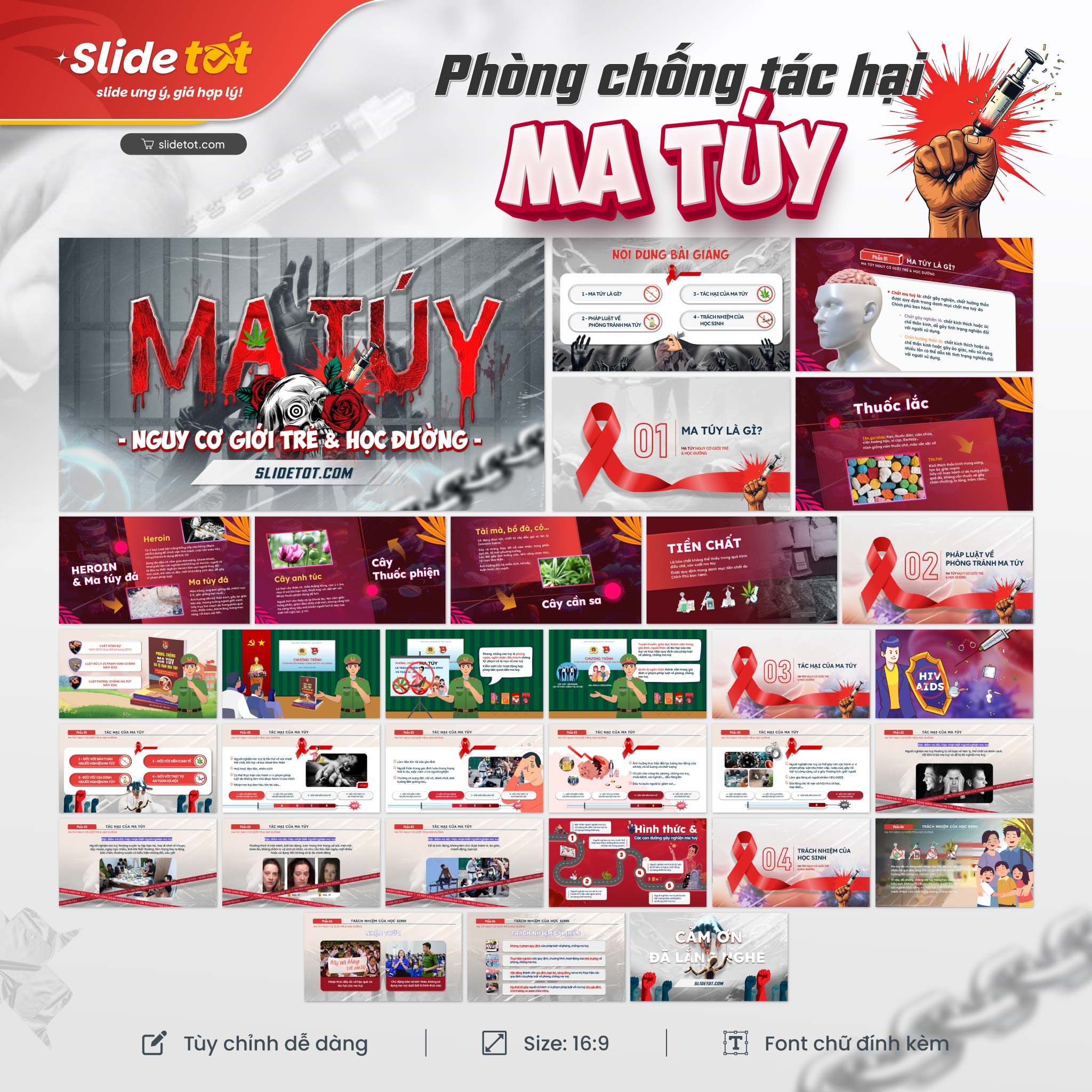 Mẫu Slide Tuyên truyền phòng chống tác hại Ma Túy 3 Mẫu Slide Tuyên truyền phòng chống tác hại Ma Túy