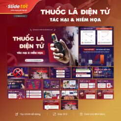 Mẫu Slide Tuyên truyền Thuốc lá điện tử tác hại & hiểm họa