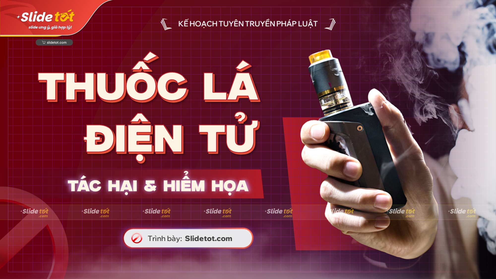 Mẫu Slide Tuyên truyền Thuốc lá điện tử tác hại & hiểm họa 5 Mẫu Slide Tuyên truyền Thuốc lá điện tử tác hại & hiểm họa - Ảnh 3