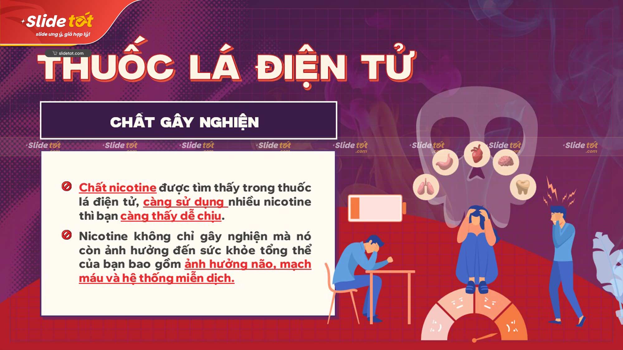 Mẫu Slide Tuyên truyền Thuốc lá điện tử tác hại & hiểm họa 6 Mẫu Slide Tuyên truyền Thuốc lá điện tử tác hại & hiểm họa - Ảnh 4