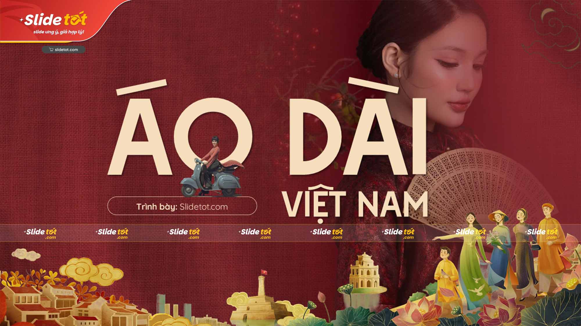 Mẫu Slide Áo dài Việt Nam 4 Mẫu Slide Áo dài Việt Nam - Ảnh 2