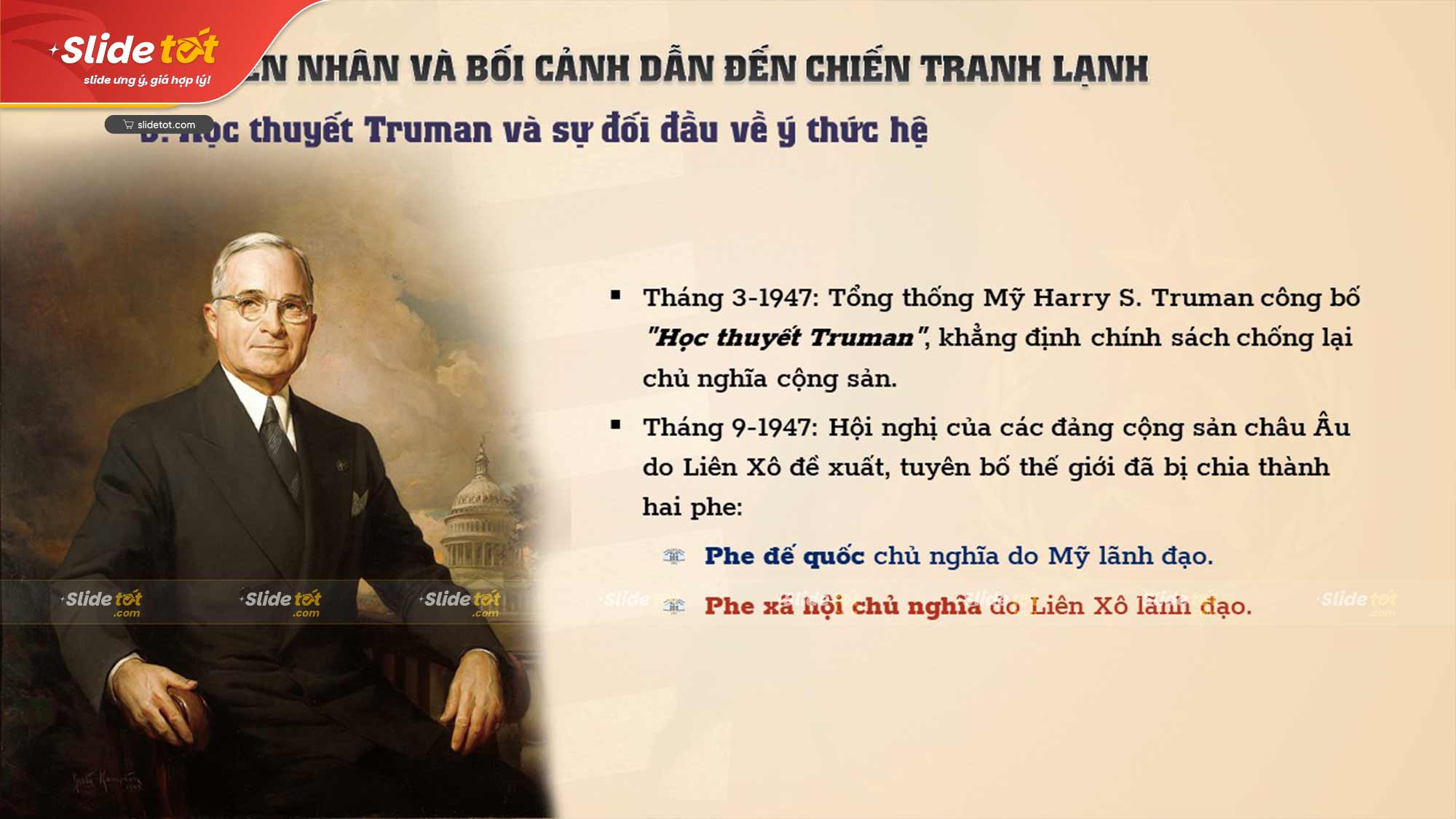 Mẫu Slide lịch sử: Chiến tranh lạnh 1947-1991 (Cold War) 5 Mẫu Slide lịch sử: Chiến tranh lạnh 1947-1991 (Cold War) - Ảnh 3