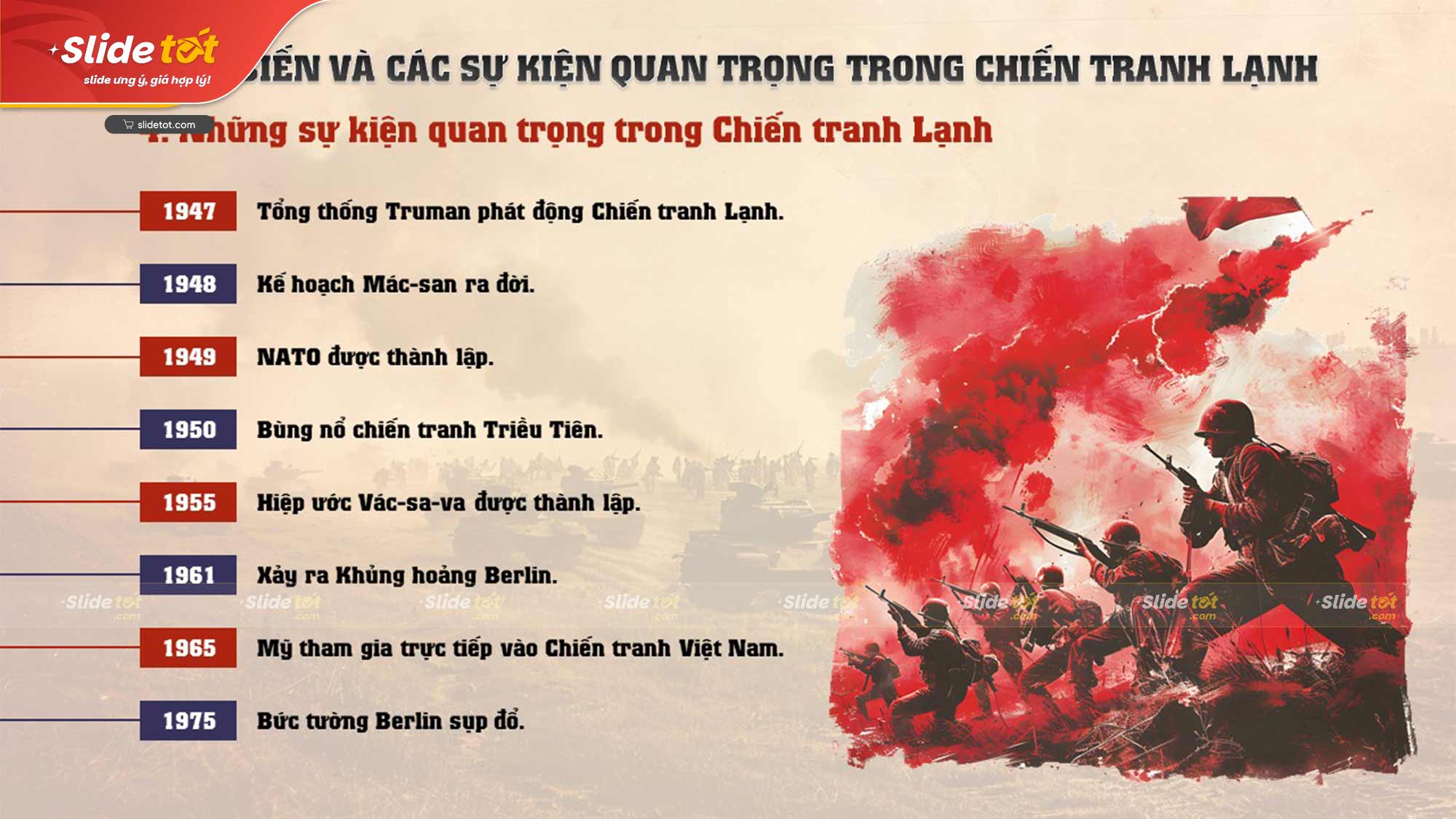 Mẫu Slide lịch sử: Chiến tranh lạnh 1947-1991 (Cold War) 7 Mẫu Slide lịch sử: Chiến tranh lạnh 1947-1991 (Cold War) - Ảnh 5