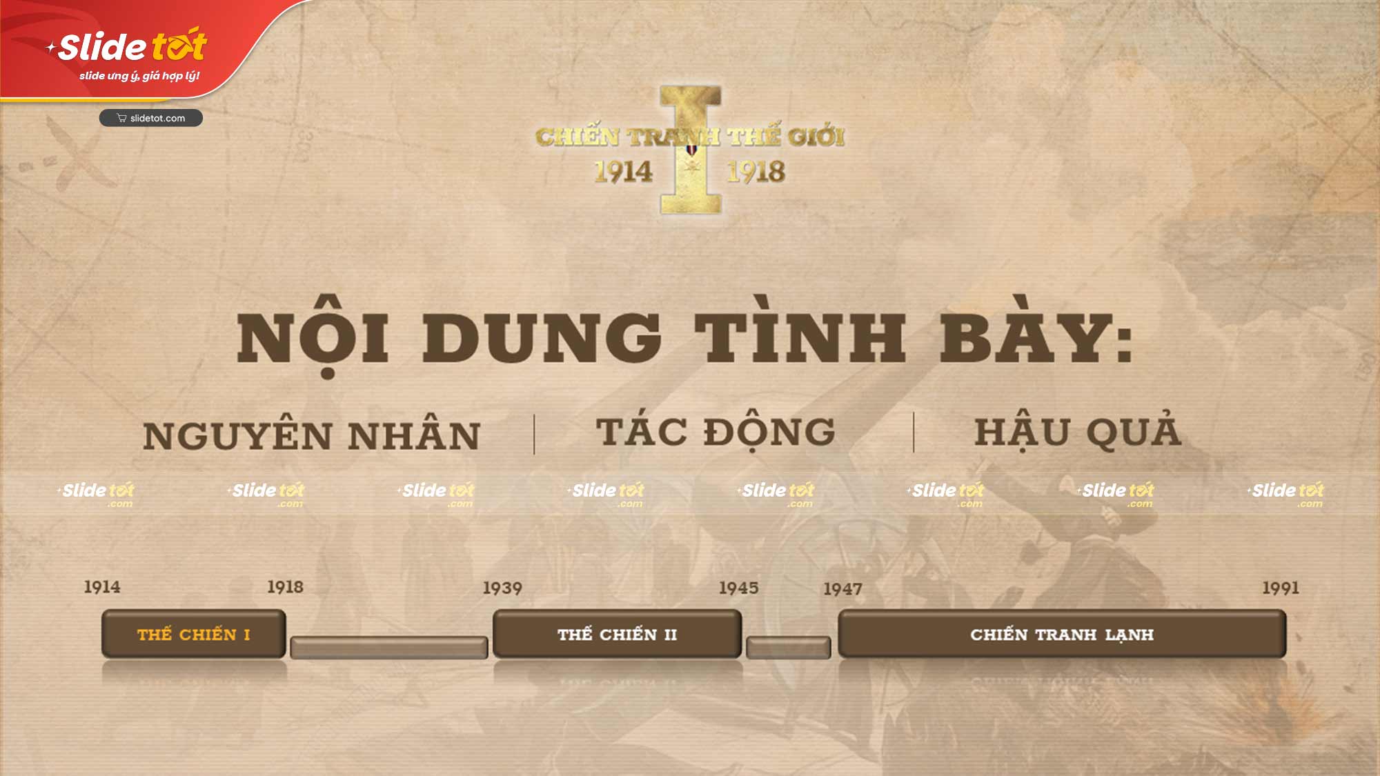 Mẫu Slide lịch sử Chiến tranh thế giới thứ 1 (World War 1) 5 Mẫu Slide lịch sử Chiến tranh thế giới thứ 1 (World War 1) - Ảnh 3