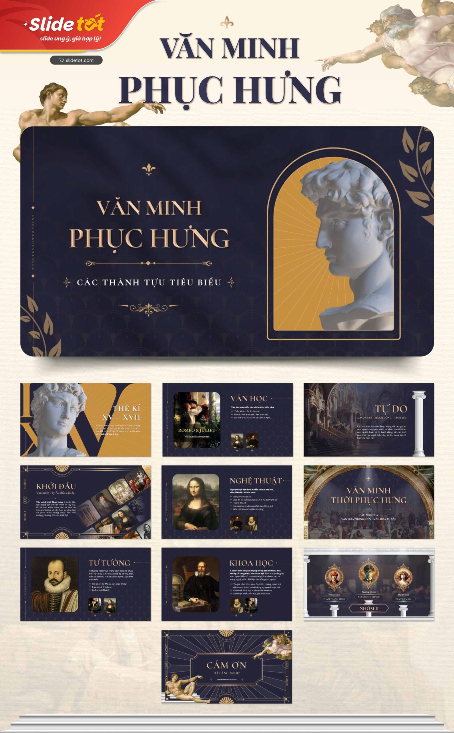 Mẫu Slide lịch sử: Văn minh Phục Hưng (History of Renaissance) 4 Mẫu Slide lịch sử: Văn minh Phục Hưng (History of Renaissance) - Ảnh 2