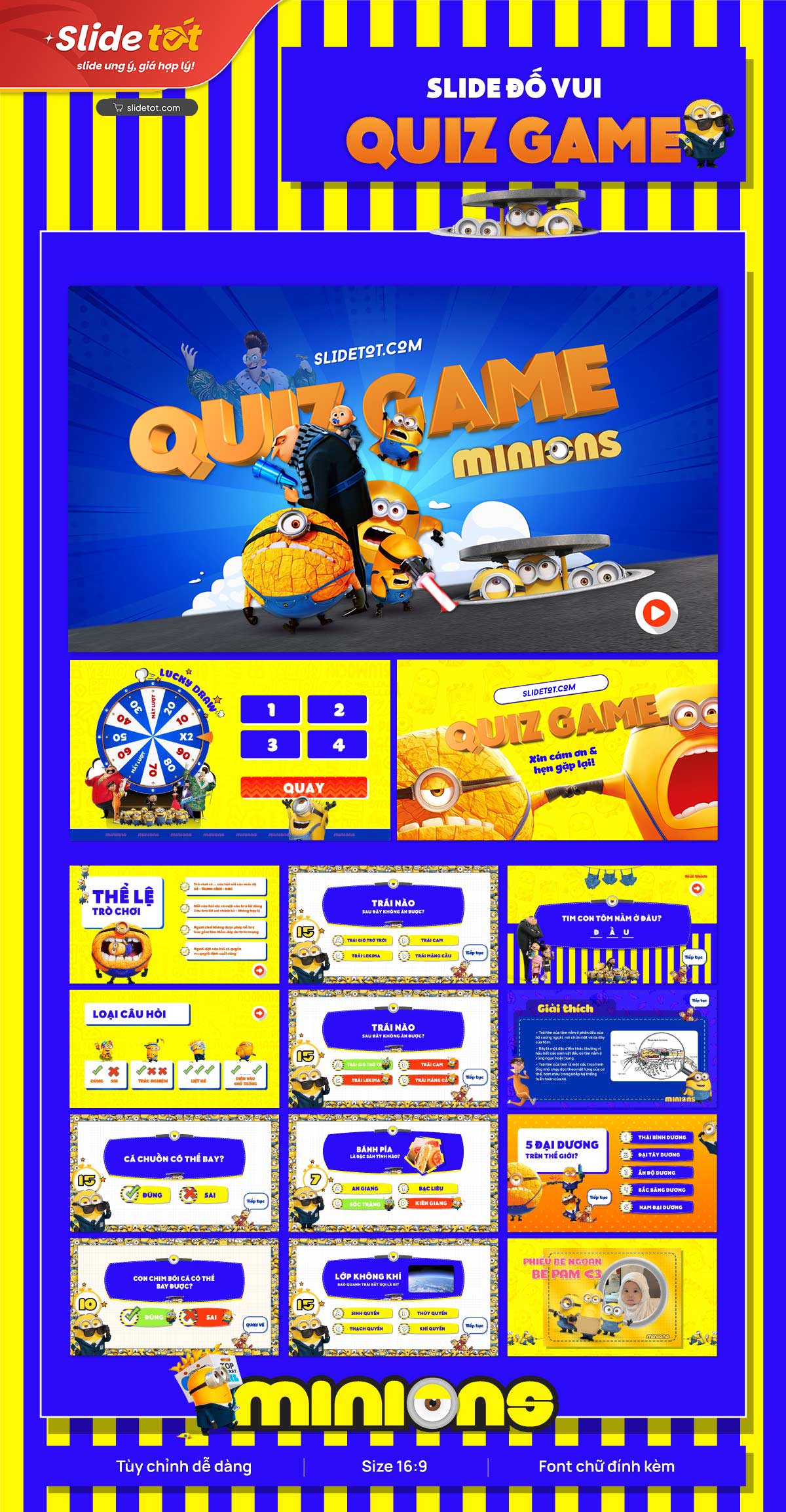 Mẫu Slide Minion Kẻ cắp mặt trăng - Despicable Me (Quiz Game Đố Vui) 4 Mẫu Slide Minion Kẻ cắp mặt trăng - Despicable Me (Quiz Game Đố Vui) - Ảnh 2