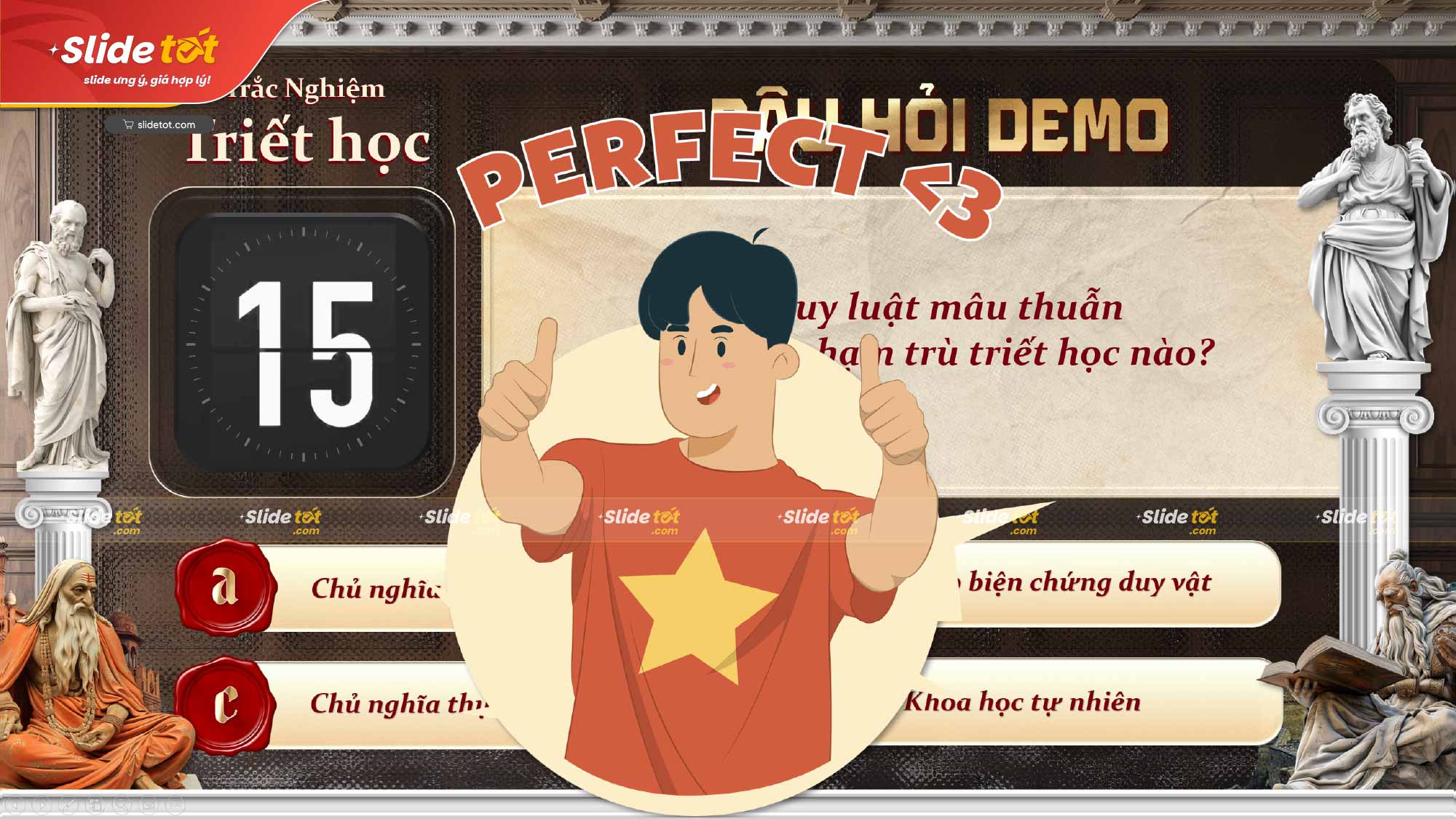Mẫu Slide Trắc nghiệm Triết học Mác-Lenin (Ver2) 5 Mẫu Slide Trắc nghiệm Triết học Mác-Lenin (Ver2) - Ảnh 4