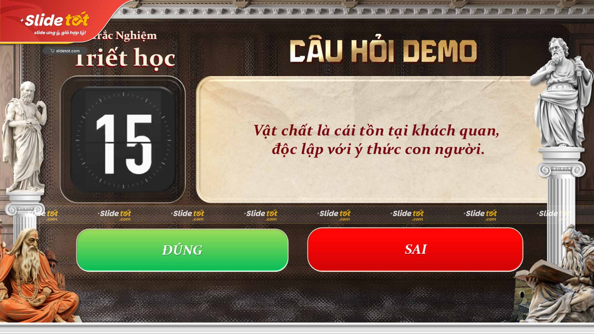 Mẫu Slide Trắc nghiệm Triết học Mác-Lenin (Ver2) 6 Mẫu Slide Trắc nghiệm Triết học Mác-Lenin (Ver2) - Ảnh 5