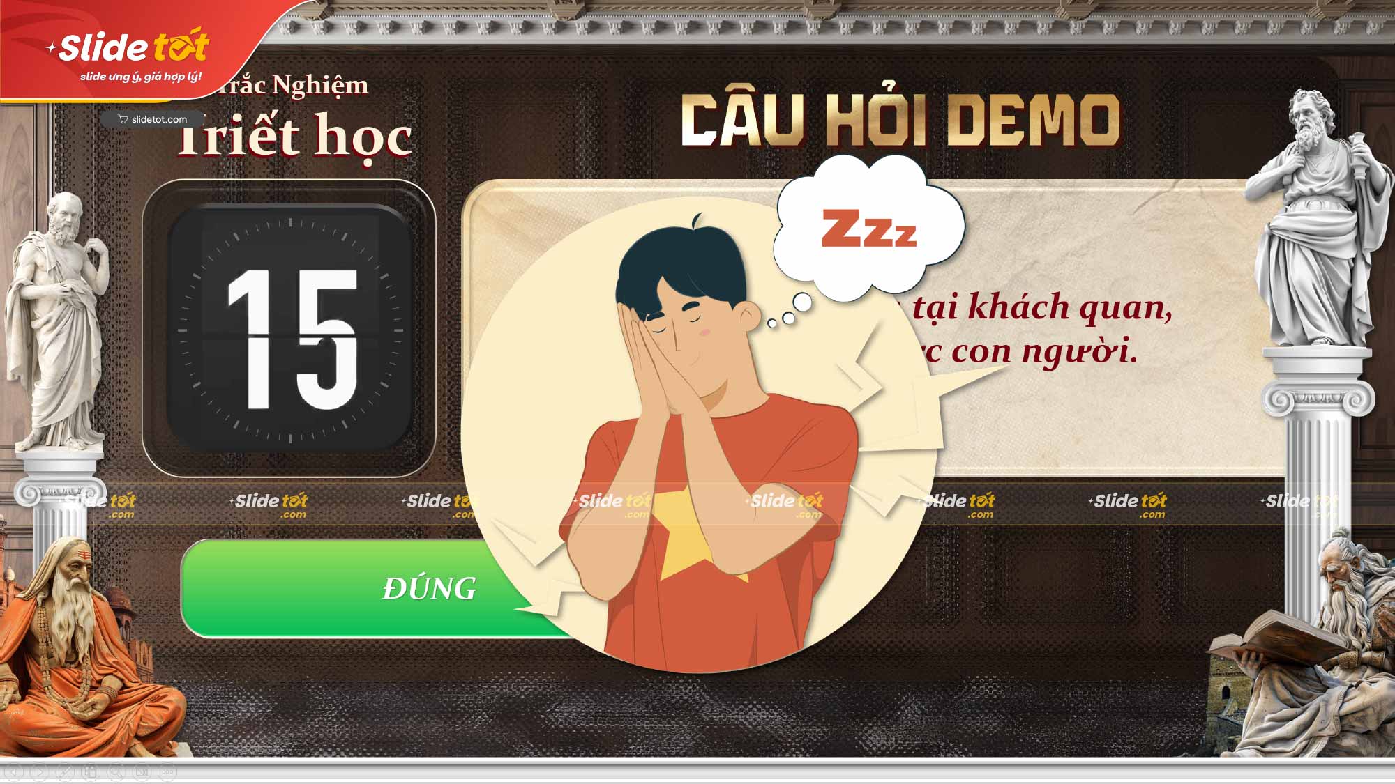 Mẫu Slide Trắc nghiệm Triết học Mác-Lenin (Ver2) 7 Mẫu Slide Trắc nghiệm Triết học Mác-Lenin (Ver2) - Ảnh 6