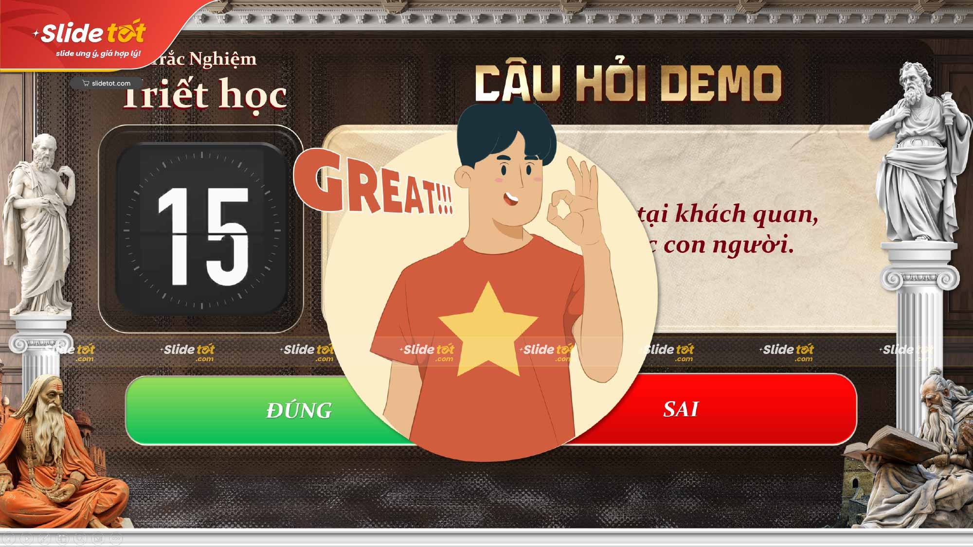 Mẫu Slide Trắc nghiệm Triết học Mác-Lenin (Ver2) 8 Mẫu Slide Trắc nghiệm Triết học Mác-Lenin (Ver2) - Ảnh 7
