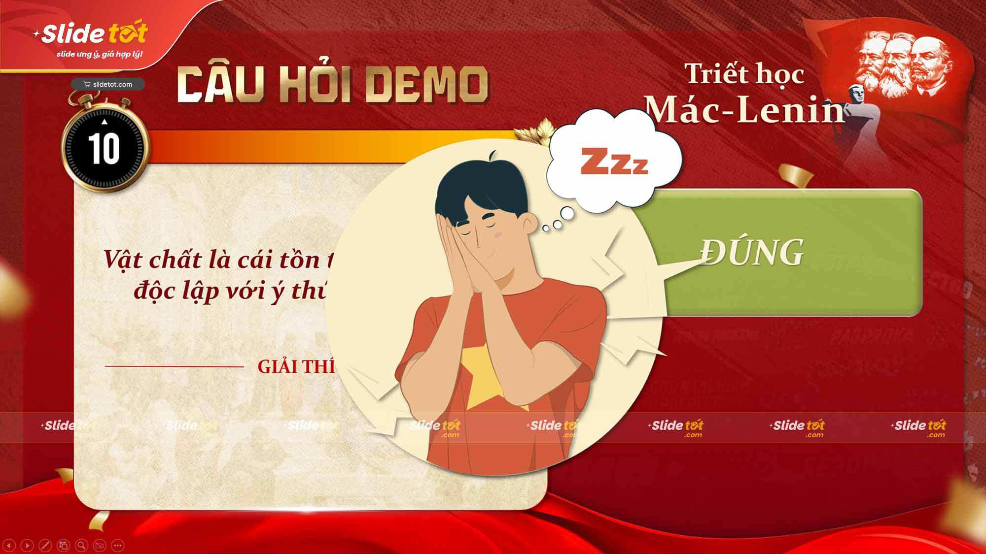 Mẫu Slide Trắc nghiệm Triết học Mác-Lenin (Ver1) 7 Mẫu Slide Trắc nghiệm Triết học Mác-Lenin (Ver1) - Ảnh 5