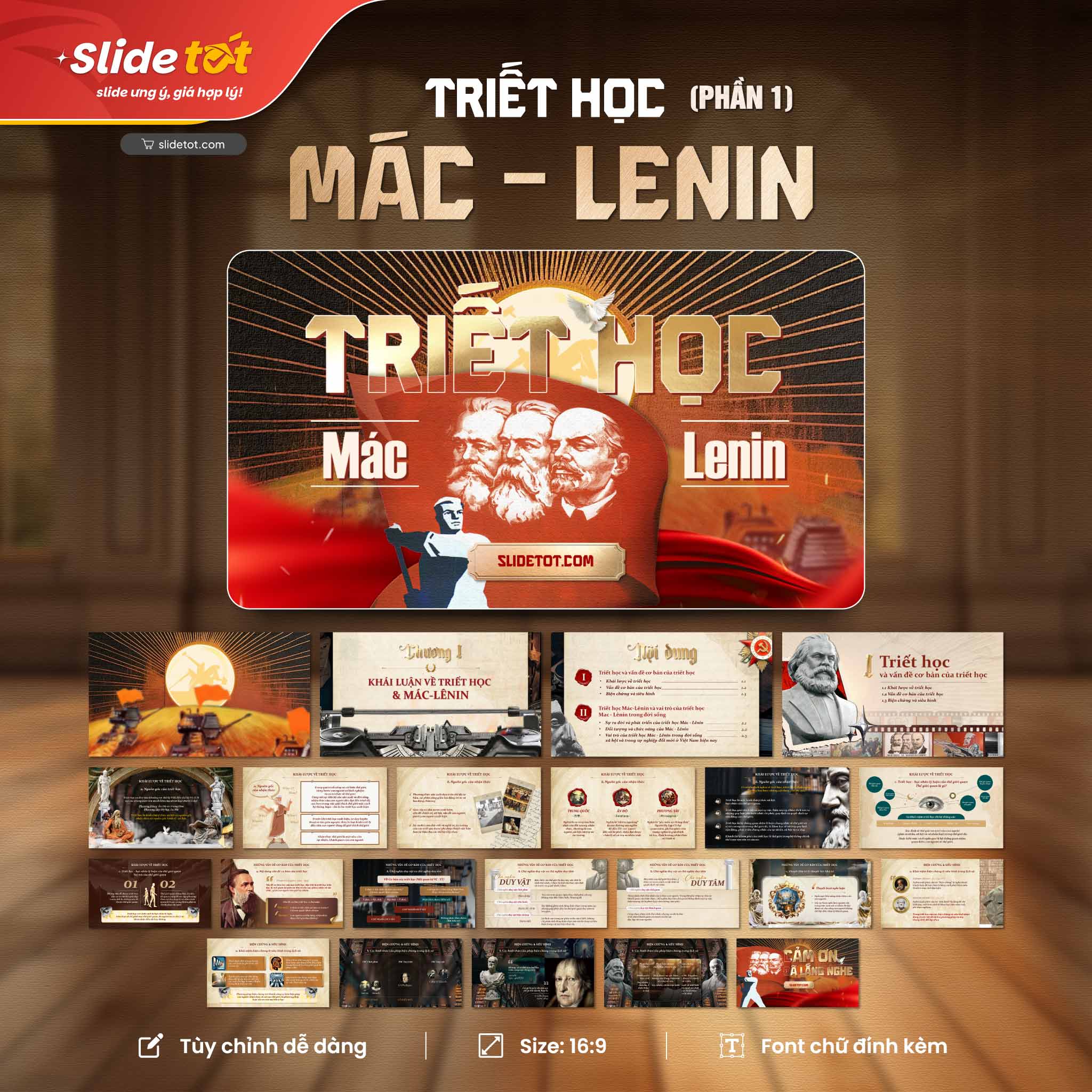Mẫu Slide Triết học Mác-Lenin (Phần 1) 3 Mẫu Slide Triết học Mác-Lenin (Phần 1)