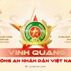 Alternative view of Mẫu Phông nền Backdrop Ngày truyền thống Công an Nhân dân