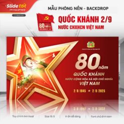 Mẫu Phông nền Backdrop Chào mừng ngày Quốc Khánh Việt Nam