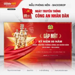 Mẫu Phông nền Backdrop Gặp mặt kỷ niệm Ngày truyền thống CAND