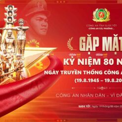 Alternative view of Mẫu Phông nền Backdrop Gặp mặt kỷ niệm Ngày truyền thống CAND