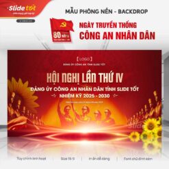 Mẫu Phông nền Backdrop Hội nghị Đảng ủy CAND