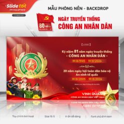 Mẫu Phông nền Backdrop Ngày truyền thống CAND & An ninh tổ quốc