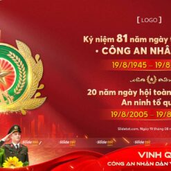 Alternative view of Mẫu Phông nền Backdrop Ngày truyền thống CAND & An ninh tổ quốc