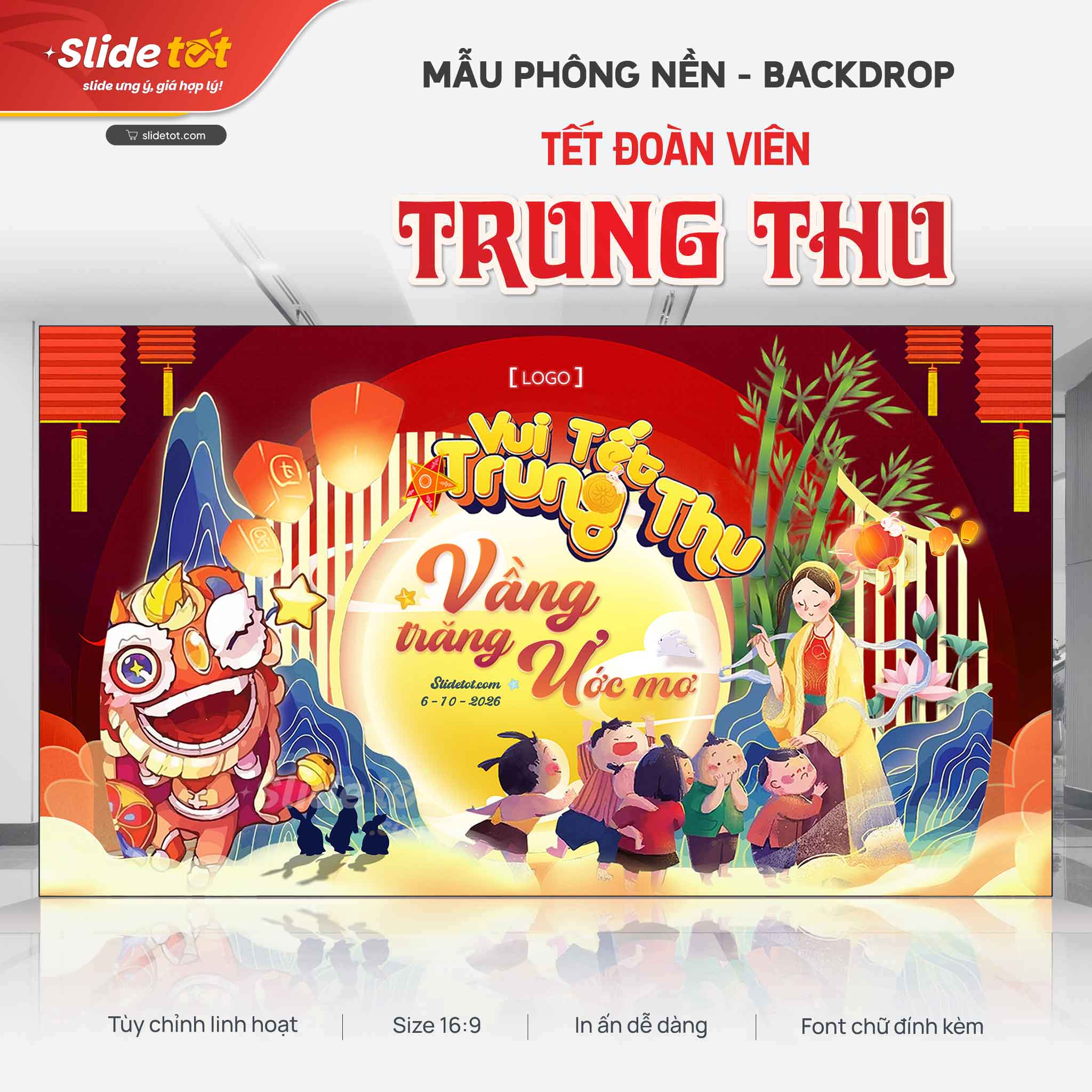 Mẫu Phông nền Backdrop Tết Trung Thu 3 Mẫu Phông nền Backdrop Tết Trung Thu